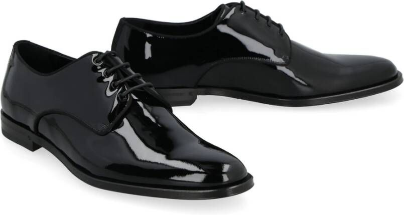 Dolce & Gabbana Raffaello Lakleren Derby Schoenen Black Heren
