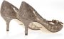Dolce & Gabbana Regenboog Kant Décolleté met Kristallen Broche Beige Dames - Thumbnail 3