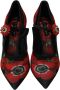 Dolce & Gabbana Bloemige Mary Janes Pumps met kristaldetail Multicolor Dames - Thumbnail 4