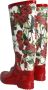 Dolce & Gabbana Rode Bloemen Rubber Kniehoge Laarzen Multicolor Dames - Thumbnail 4