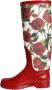 Dolce & Gabbana Rode Bloemen Rubber Kniehoge Laarzen Multicolor Dames - Thumbnail 5