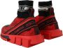 Dolce & Gabbana Rode Bling Sorrento Sneakers Sokken Schoenen Red Dames - Thumbnail 4
