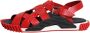 Dolce & Gabbana Rode en Zwarte Leren Enkelband Sandalen - Thumbnail 2