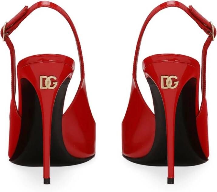 Dolce & Gabbana Rode Halfhoge Hakken Rood Dames