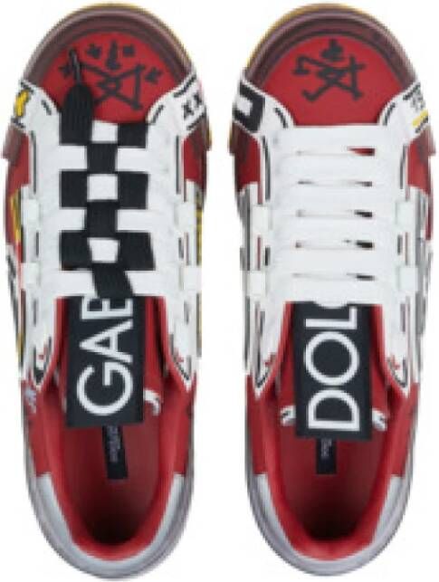 Dolce & Gabbana Rode herensneaker comfortabel en veelzijdig