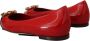 Dolce & Gabbana Rode Leren Kristallen Loafers Platte Schoenen Red - Thumbnail 4