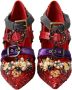 Dolce & Gabbana Rode Kristallen Studs Hakken Schoenen Mary Janes Bellucci Alta Moda Red Dames - Thumbnail 3