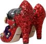 Dolce & Gabbana Rode Kristallen Studs Hakken Schoenen Mary Janes Bellucci Alta Moda Red Dames - Thumbnail 5