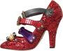 Dolce & Gabbana Rode Kristallen Studs Hakken Schoenen Mary Janes Bellucci Alta Moda Red Dames - Thumbnail 6