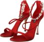Dolce & Gabbana Rode Kristalversierde Hak Sandalen Red Dames - Thumbnail 3