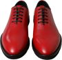 Dolce & Gabbana Rode leren Oxford-schoenen Elegante stijl Red Heren - Thumbnail 11