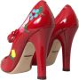 Dolce & Gabbana Rode Leren Versierde Mary Jane Pumps Red Dames - Thumbnail 4