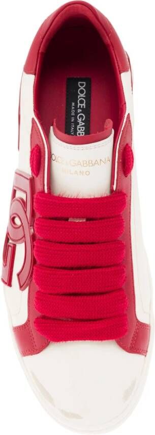 Dolce & Gabbana Rode Portofino Sneakers Multicolor Heren