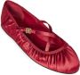 Dolce & Gabbana Rode Satijnen Ballerina's Elegante Schoenen - Thumbnail 4