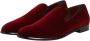 Dolce & Gabbana Rode Velvet Loafers Slip-On Schoenen - Thumbnail 2