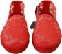 Dolce & Gabbana Rode Viscose Espadrilles Platte Schoenen Red Dames - Thumbnail 3