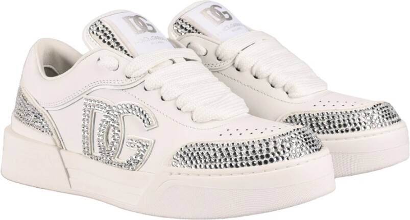 Dolce & Gabbana Roma Leren Sneakers Made in Italy White Dames