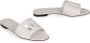 Dolce & Gabbana Ronde Neus Slides van Kalfsleer White Dames - Thumbnail 5