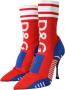 Dolce & Gabbana Rood Blauw Stretch Sok Stijl Enkellaarsjes Multicolor Dames - Thumbnail 3