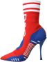 Dolce & Gabbana Rood Blauw Stretch Sok Stijl Enkellaarsjes Multicolor Dames - Thumbnail 5