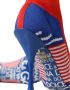 Dolce & Gabbana Rood Blauw Stretch Sok Stijl Enkellaarsjes Multicolor Dames - Thumbnail 7
