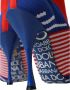 Dolce & Gabbana Rood Blauw Stretch Sok Stijl Korte Laarzen Logo Schoenen - Thumbnail 2