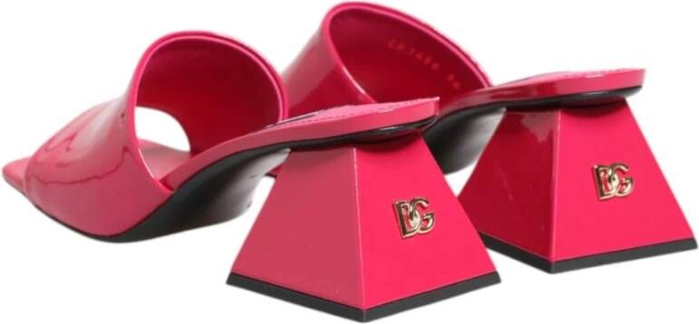 Dolce & Gabbana Roze Blokhak Muiltjes Sandalen
