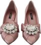 Dolce & Gabbana Roze Bow Heels Pumps met Kristal Detailing Pink Dames - Thumbnail 11