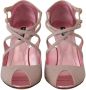 Dolce & Gabbana Roze Glitter Peep Toe High Heels Sandalen Pink Dames - Thumbnail 5