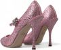 Dolce & Gabbana Kristalversierde Satijnen Pumps Pink Dames - Thumbnail 11