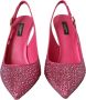 Dolce & Gabbana Roze Kristal Slingback Hakken Sandalen Pink Dames - Thumbnail 29