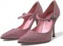 Dolce & Gabbana Kristalversierde Satijnen Pumps Pink Dames - Thumbnail 25