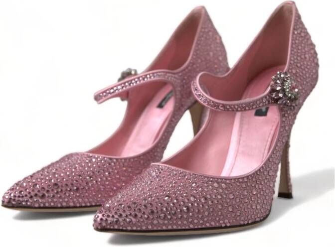 Dolce & Gabbana Roze Kristal Statement Pumps Pink Dames