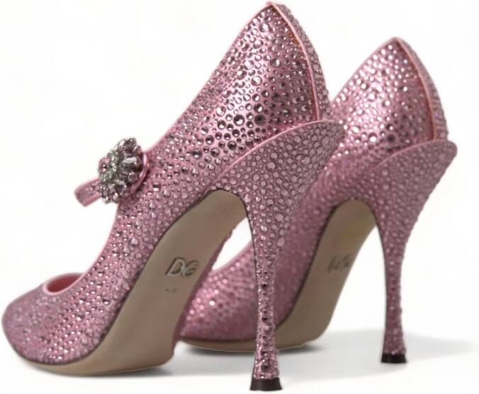 Dolce & Gabbana Roze Kristal Statement Pumps Pink Dames