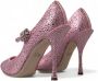 Dolce & Gabbana Kristalversierde Satijnen Pumps Pink Dames - Thumbnail 17