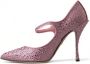 Dolce & Gabbana Kristalversierde Satijnen Pumps Pink Dames - Thumbnail 18
