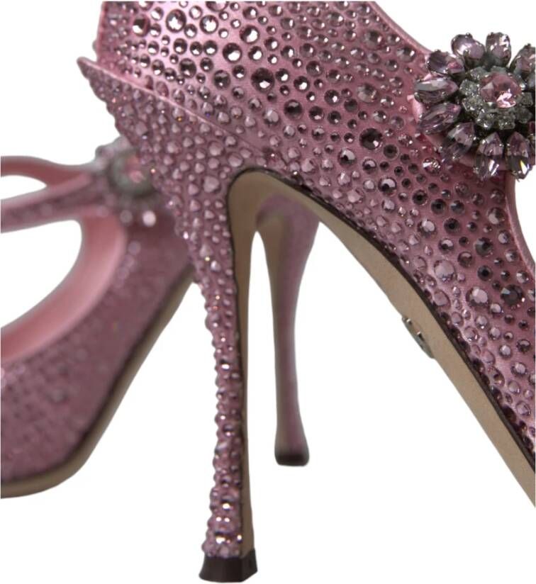 Dolce & Gabbana Roze Kristal Statement Pumps Pink Dames