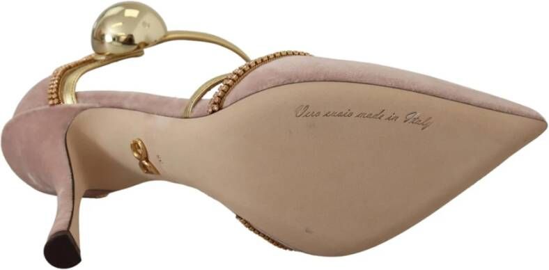 Dolce & Gabbana Roze Kristalversierde Hakpompen Pink Dames