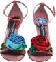 Dolce & Gabbana Roze lakleren sandalen met bloemenborduursel Pink Dames - Thumbnail 3