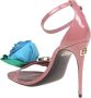 Dolce & Gabbana Roze lakleren sandalen met bloemenborduursel Pink Dames - Thumbnail 4