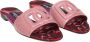 Dolce & Gabbana Roze leren instap sandalen gekruist logo Pink Dames - Thumbnail 2