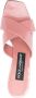Dolce&Gabbana Sandalen Sculpted Heel Leather Sandals With Cross-Strap Des in roze - Thumbnail 3