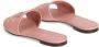 Dolce&Gabbana Sandalen Pastel Pink Leather Slipper With Embossed Logo in roze - Thumbnail 12