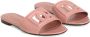 Dolce&Gabbana Sandalen Pastel Pink Leather Slipper With Embossed Logo in roze - Thumbnail 14