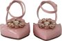 Dolce & Gabbana Pink Leather Slingbacks Crystal Pumps Shoes Roze Dames - Thumbnail 8
