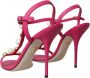 Dolce & Gabbana Roze versierde leren sandaalhakken Pink Dames - Thumbnail 12