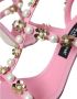 Dolce & Gabbana Roze Leren Versierde Hakken Sandalen Pink Dames - Thumbnail 8