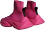 Dolce & Gabbana Roze Logo Print Hoge Sneakers Pink Heren - Thumbnail 4