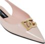 Dolce & Gabbana Gouden Metalen Logo Slingback Ballet Flats Pink Dames - Thumbnail 6