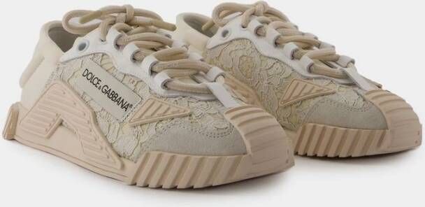 Dolce & Gabbana Bruin Nylon Lage Sneakers Brown Dames